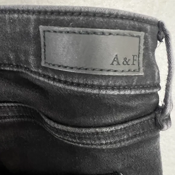 Abercrombie & Fitch Size 29/8 Harper Mid Rise Jean Legging Stretch Black - Picture 4 of 10